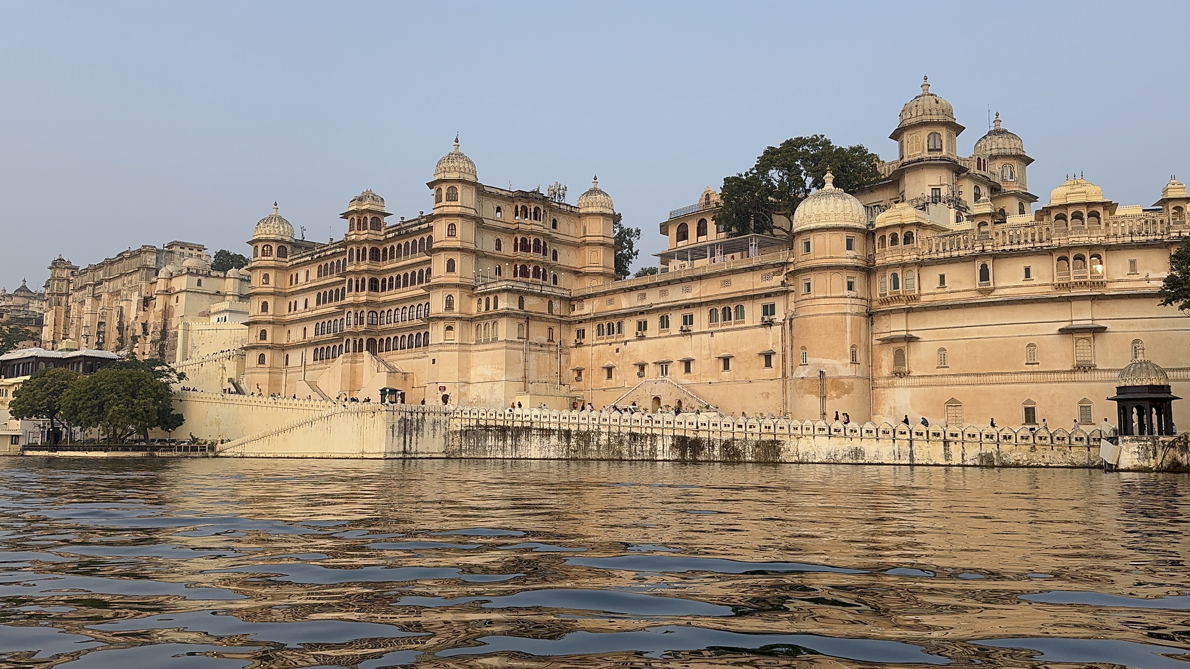 City Palace in Udaipur from Lake